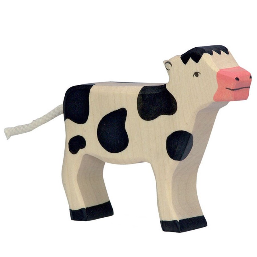 Farm Figurines Holztiger | Calf Black Standing Holztiger - Autumer